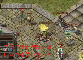 有哪些传奇游戏中被玩家忽略的小技巧? 有哪些传奇游戏中被玩家忽略的小技巧?