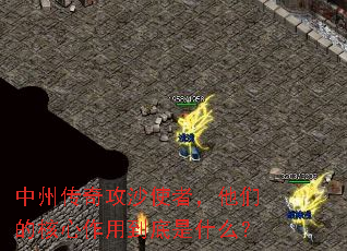 中州传奇攻沙使者,他们的核心作用到底是什么? 中州传奇攻沙使者,他们的核心作用到底是什么?