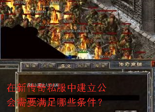 在新传奇私服中建立公会需要满足哪些条件? 在新传奇私服中建立公会需要满足哪些条件?