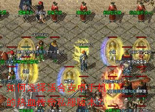 如何选择适合安卓手机的热血传奇私服版本? 如何选择适合安卓手机的热血传奇私服版本?