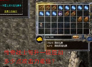 传奇战士每升一级应加多少点攻击力最佳? 传奇战士每升一级应加多少点攻击力最佳?