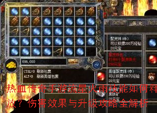 热血传奇手游流星火雨技能如何释放?伤害效果与升级攻略全解析 热血传奇手游流星火雨技能如何释放?伤害效果与升级攻略全解析